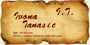 Ivona Tanasić vizit kartica